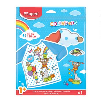 Bluepixel Equipamentos e Serviços Informáticos Lda | Avental de Plástico para Pintura Maped 18 Meses a 5 Anos | Proteção Infantil Maped Vestuário