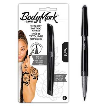 Bluepixel Equipamentos e Serviços Informáticos Lda | Marcador para Tatuagens Temporárias BIC Preto 1 un | Escreva e Customize Bic Pinturas de Corpo