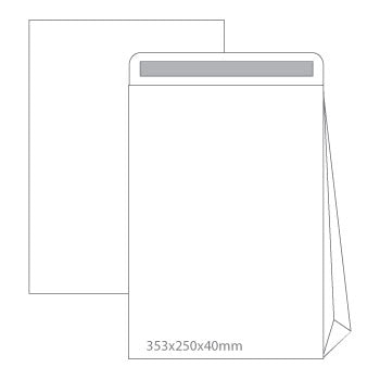 Bluepixel Equipamentos e Serviços Informáticos Lda | Envelopes B4 Branco 250x353mm com Fole 40mm - Pack 50 Unidades Neutral Envelopes