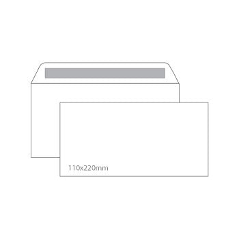 Envelopes 110x220mm DL s/janela Branco 090g Autodex 500un