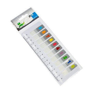 Bluepixel Equipamentos e Serviços Informáticos Lda | Separadores de Filme Adesivo Números 12x44mm - Kit com 10 Unidades Infonotes Notas Aderentes Flag