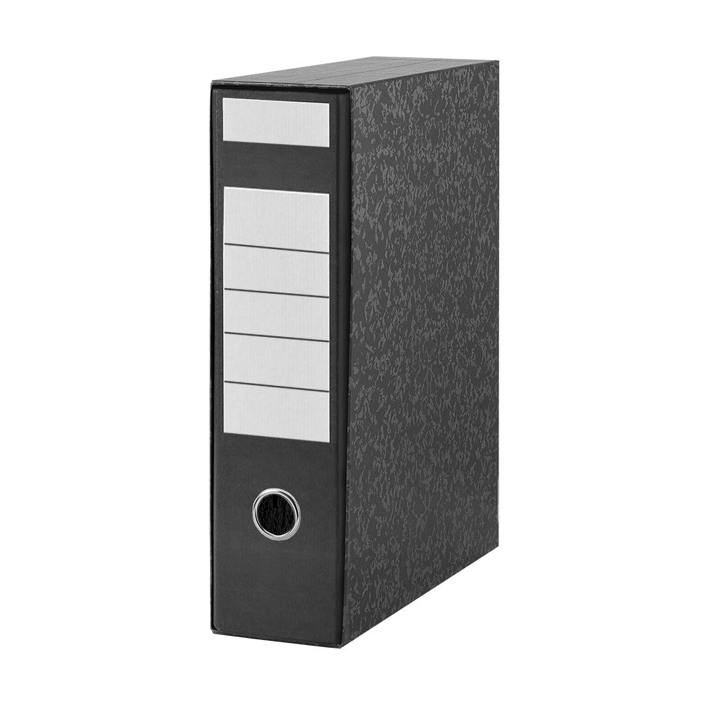 Bluepixel Equipamentos e Serviços Informáticos Lda | Pasta Arquivo com Caixa Fixa L80 Marmor Preto 310x290 | 1 unidade Neutral Pastas Arquivo