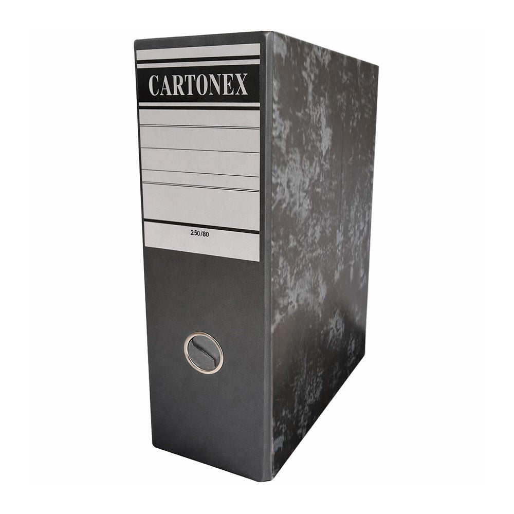 Bluepixel Equipamentos e Serviços Informáticos Lda | Pasta Arquivo A5 Alto L/80mm Preto Marmoreado - 250x220 Cartonex Pastas Arquivo