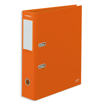 Bluepixel Equipamentos e Serviços Informáticos Lda | Pasta Arquivo Ambar com Rado Laranja | Organização e Armazenamento Ambar Pastas Arquivo
