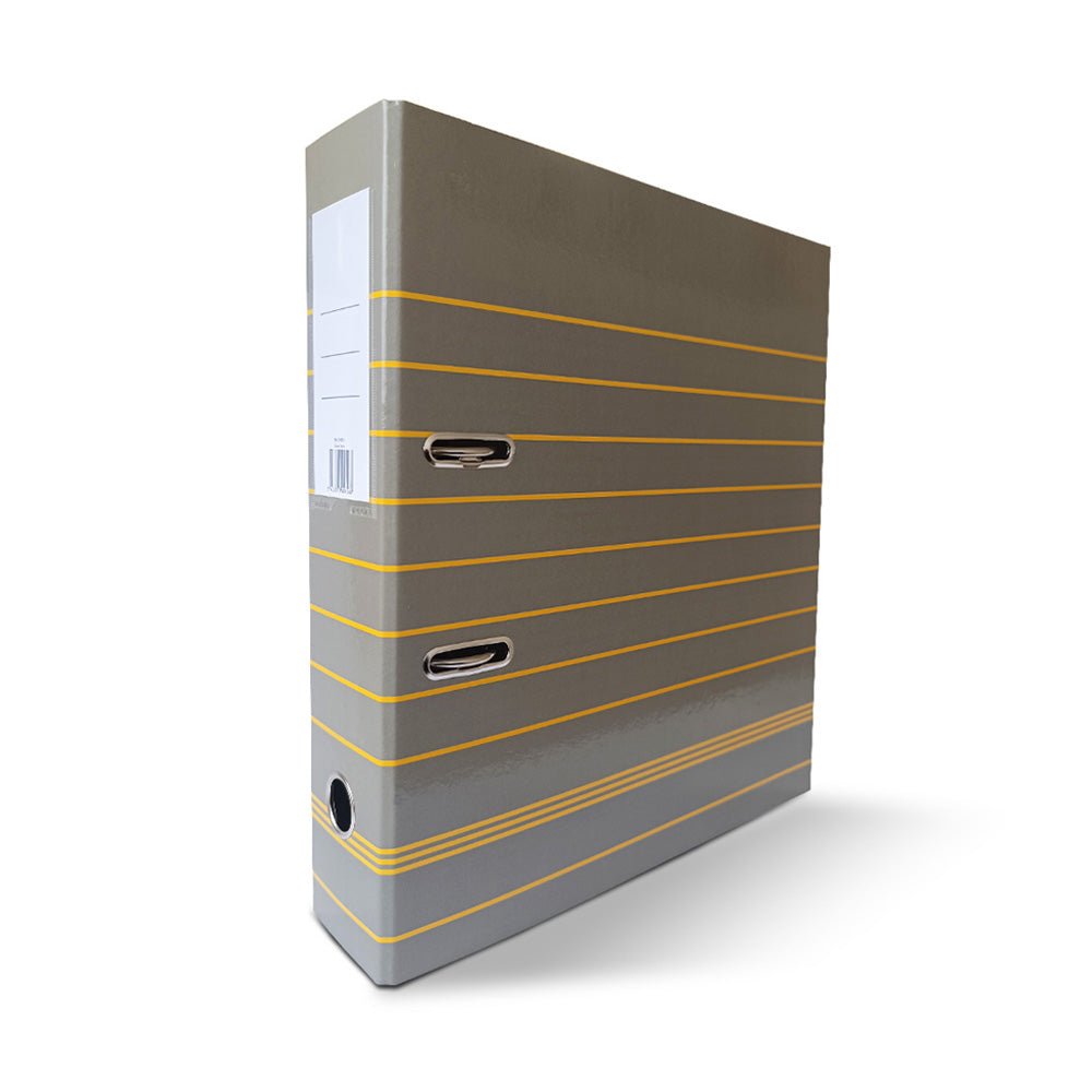 Bluepixel Equipamentos e Serviços Informáticos Lda | Pasta Arquivo L80 Cinza com Riscas 320x280 – Organize Documentos SmartD Pastas Arquivo