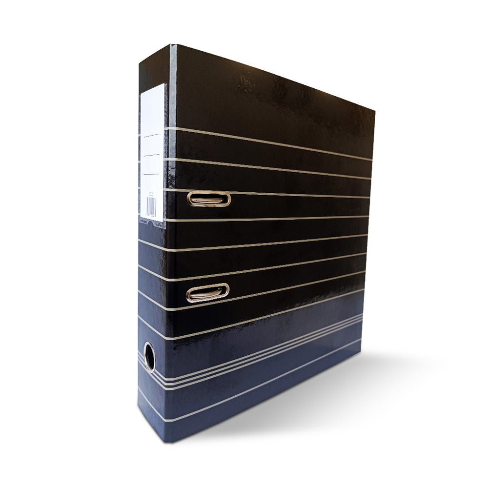 Bluepixel Equipamentos e Serviços Informáticos Lda | Pasta de Arquivo L80 Riscas Preto 320x280 - Organização e Conservação SmartD Pastas Arquivo