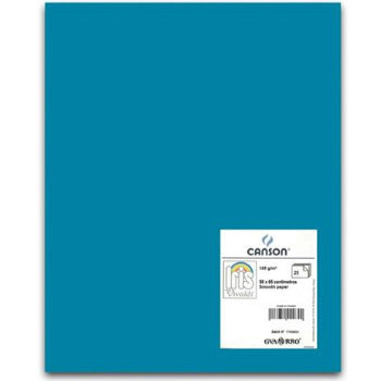 Bluepixel Equipamentos e Serviços Informáticos Lda | Cartolina A4 Azul Caribe 185g - 50 Folhas Canson Canson Cartolinas