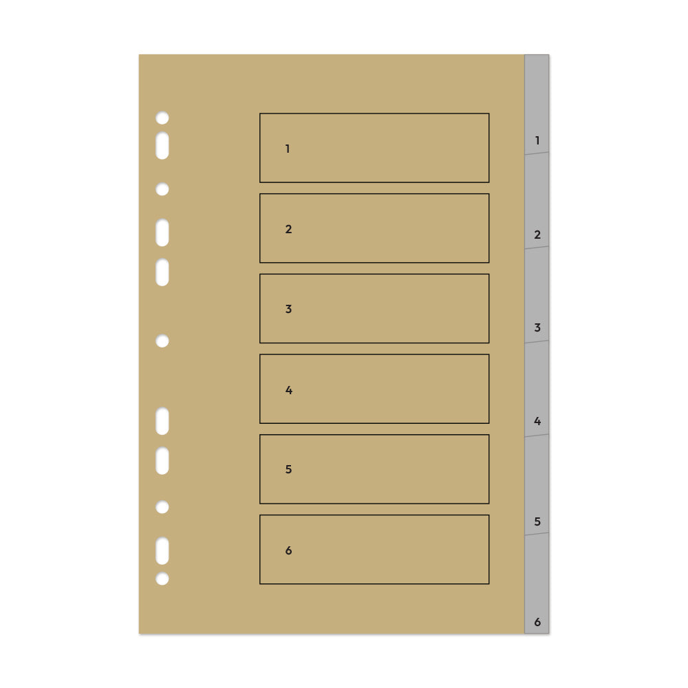 Bluepixel Equipamentos e Serviços Informáticos Lda | Separadores Plástico A4 Numerados 1-6 Roma 266 – Organize seus Documentos Roma Separadores em Plástico
