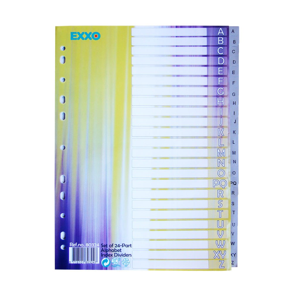 Bluepixel Equipamentos e Serviços Informáticos Lda | Separadores A4 de Plástico Cinza A a Z - Organização de Documentos Neutral Separadores em Plástico