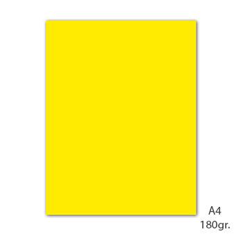 Cartolina Amarela A4 180g Canário – 1 Folha de Alta Qualidade
