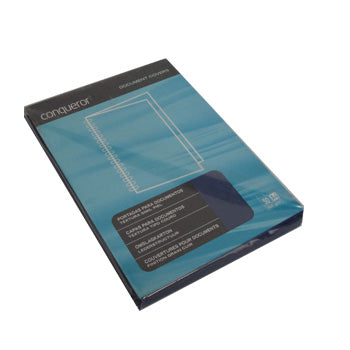Bluepixel Equipamentos e Serviços Informáticos Lda | Capa de Encadernação A4 300g Couro Azul — 50 unidades Conqueror Capas de Encadernação