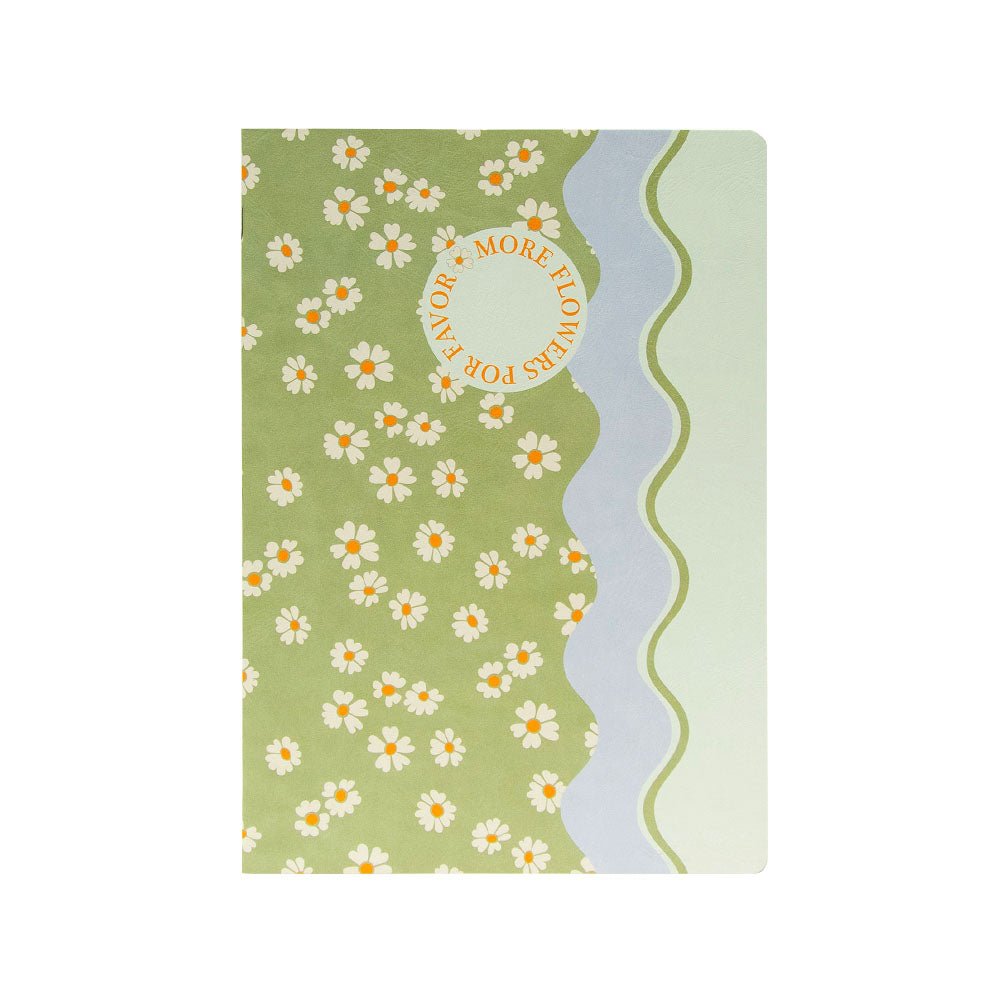 Bluepixel Equipamentos e Serviços Informáticos Lda | Caderno Agrafado A4 Pautado FLOWERS Waves 48 Folhas | Ideal para Estudos Ancor Cadernos Agrafados