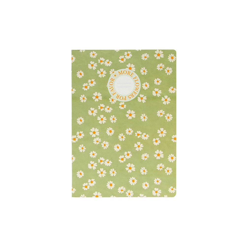 Bluepixel Equipamentos e Serviços Informáticos Lda | Caderno A5 Quadriculado Flowers Verde 48 Folhas — Ideal para Anotações Ancor Cadernos Agrafados
