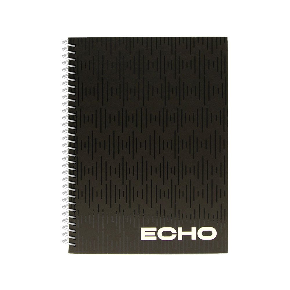 Bluepixel Equipamentos e Serviços Informáticos Lda | Caderno Espiral A4 Pautado ECHO Preto 80 Folhas - Escrever e Estudar Ancor Cadernos Espiral