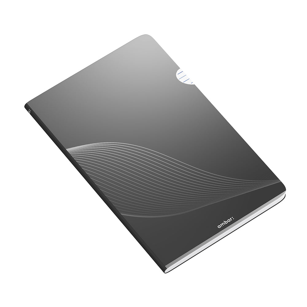 Bluepixel Equipamentos e Serviços Informáticos Lda | Caderno Agrafado A4 Pautado PP Ambar Preto 48 Folhas Ambar Cadernos Agrafados