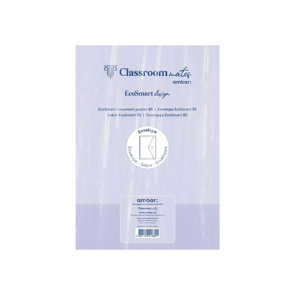 Bluepixel Equipamentos e Serviços Informáticos Lda | Envelope para Caderno EcoSmart Ambar B5 | Proteção e Sustentabilidade Ambar Cadernos EcoSmart