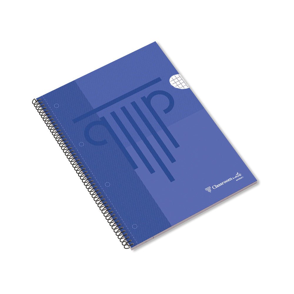 Bluepixel Equipamentos e Serviços Informáticos Lda | Caderno Espiral A4 Quadriculado PP Azul Ambar 50 folhas Ambar Cadernos Espiral