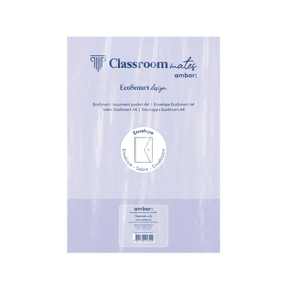 Bluepixel Equipamentos e Serviços Informáticos Lda | Envelope EcoSmart Ambar A4 para Caderno - Proteção e Organização Ambar Cadernos EcoSmart