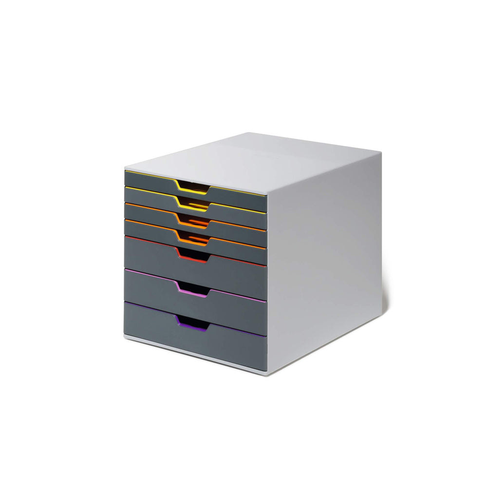 Bluepixel Equipamentos e Serviços Informáticos Lda | Secretária com 7 Gavetas Multicolor – Móvel Durável e Organizado Durable Módulos Gavetas