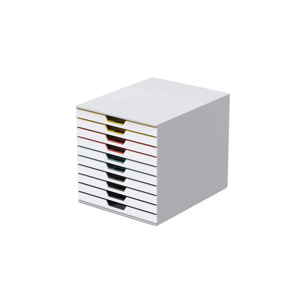 Bluepixel Equipamentos e Serviços Informáticos Lda | Secretária com 10 Gavetas Multicolorida Durável para Escritório Durable Módulos Gavetas