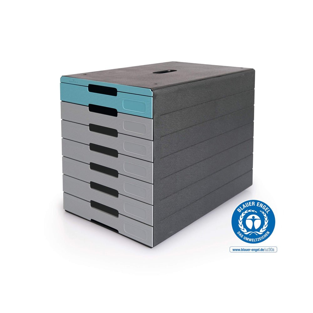 Bluepixel Equipamentos e Serviços Informáticos Lda | Móvel Secretária com 7 Gavetas Eco Durable IdealBox Pro Durable Módulos Gavetas