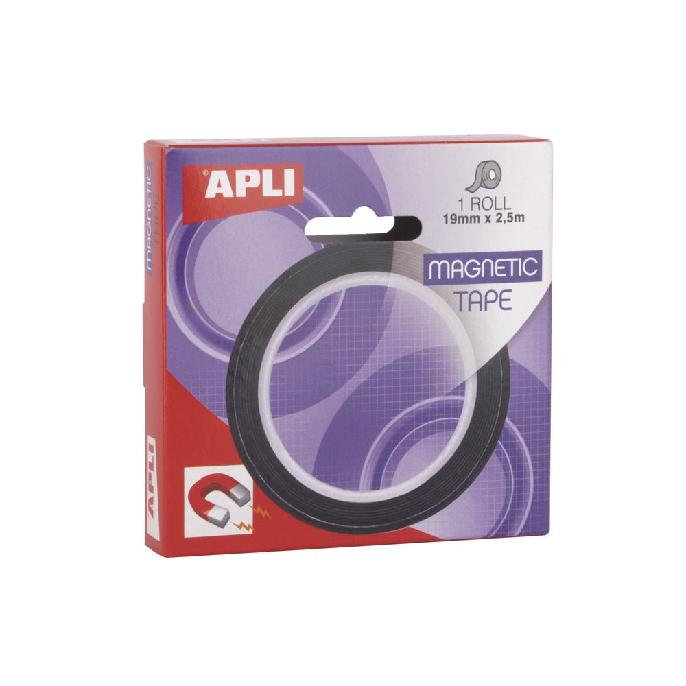 Bluepixel Equipamentos e Serviços Informáticos Lda | Fita Magnética Flexível 19mm x 2,5m APLI Preta | Impermeável Apli Fitas