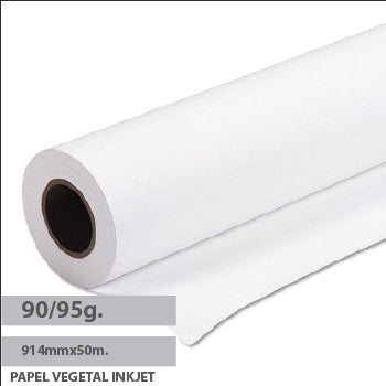 Bluepixel Equipamentos e Serviços Informáticos Lda | Papel Vegetal InkJet 90/95g 914mm x 50m - Pack com 1 Rolo Neutral Vegetal