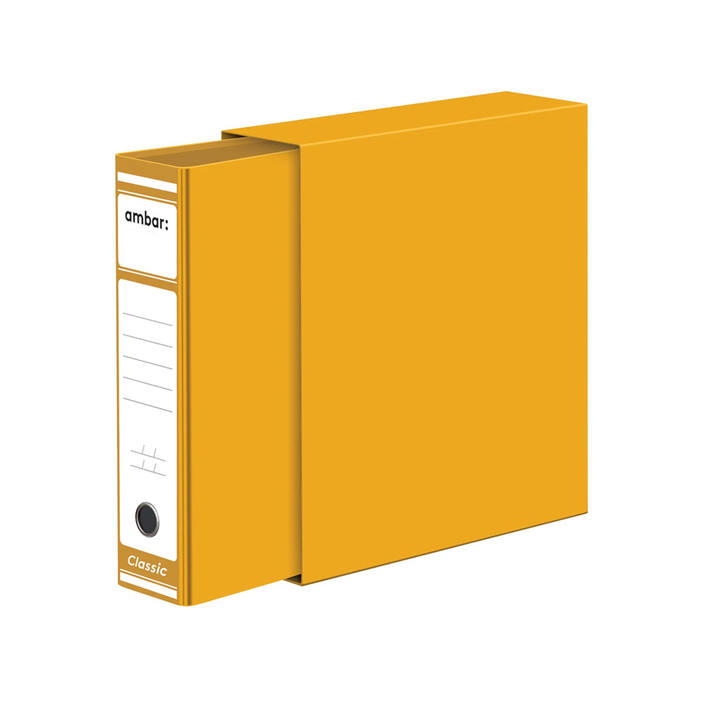 Bluepixel Equipamentos e Serviços Informáticos Lda | Pasta Arquivo com Cx Fixa L80 310x290 - Amarelo Comercial Ambar Pastas Arquivo