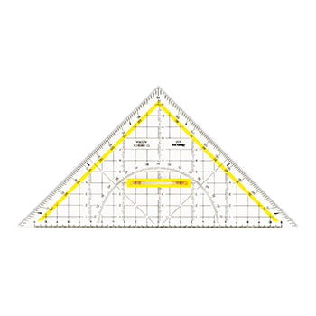 Bluepixel Equipamentos e Serviços Informáticos Lda | Esquadro de Desenho HYP25cm Aristo AR16504 com Pegador Removível Aristo Esquadros