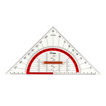 Bluepixel Equipamentos e Serviços Informáticos Lda | Esquadro Geométrico 25cm Aristo Geocollege AR23008 com Pega Aristo Esquadros