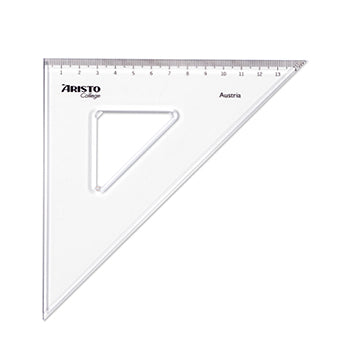 Bluepixel Equipamentos e Serviços Informáticos Lda | Esquadro de Plástico Cristal 20cm - Aristo Geocollege 45G Aristo Esquadros