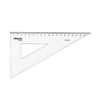 Bluepixel Equipamentos e Serviços Informáticos Lda | Esquadro de Plástico Cristal 20cm ARISTO Geocollege 60G Aristo Esquadros