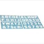 Bluepixel Equipamentos e Serviços Informáticos Lda | Escantilhão Letras e Números 100mm para Marcação Precisa Neutral Escantilhões