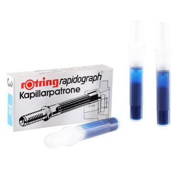 Bluepixel Equipamentos e Serviços Informáticos Lda | Cartucho de Tinta Rotring Azul 1:10 – Pack com 3 unidades Rotring Recargas Canetas
