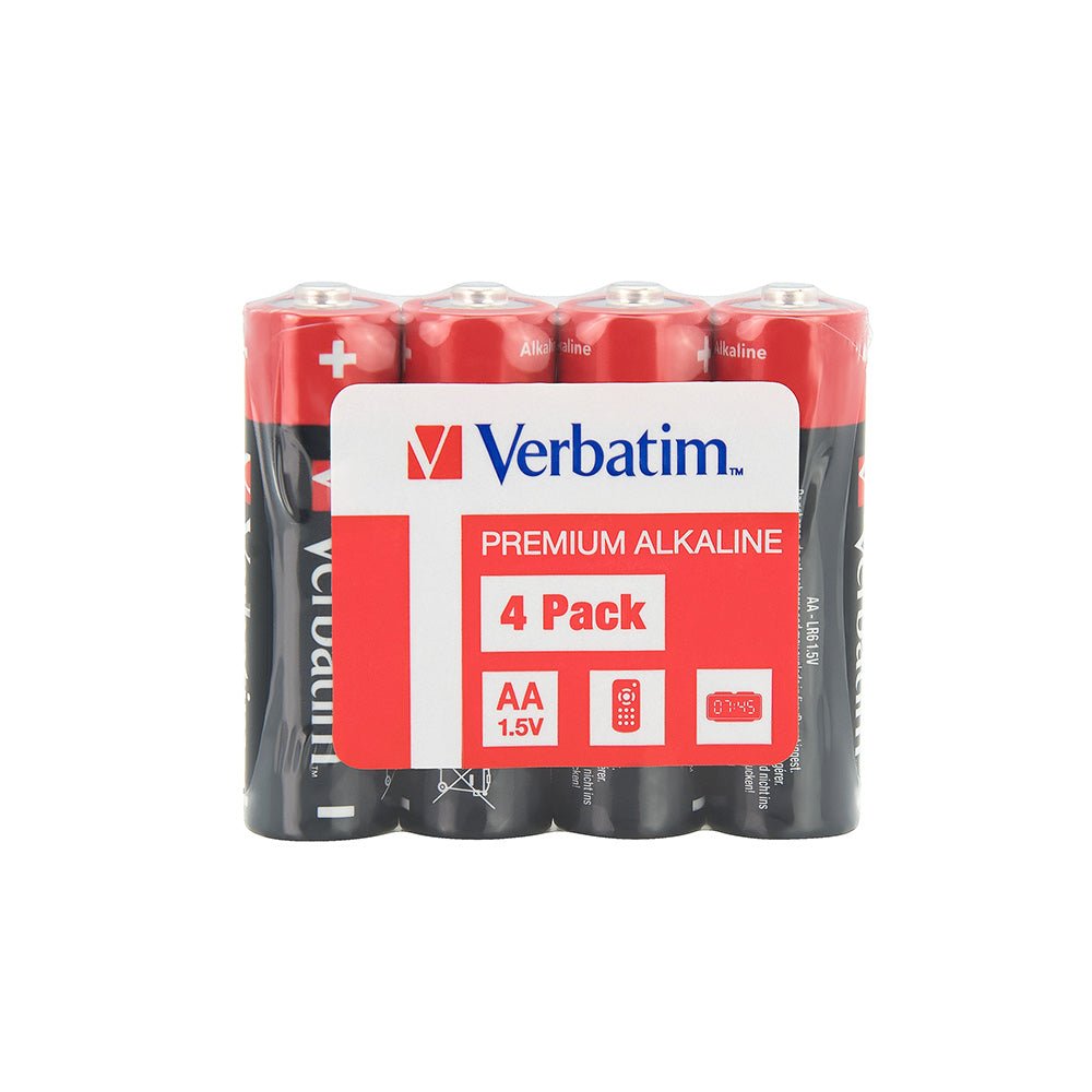 Pilhas AA LR6 Alcalinas 1.5V 2900mAh Verbatim 4 Unidades