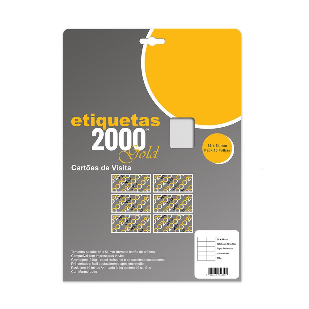 Bluepixel Equipamentos e Serviços Informáticos Lda | Cartões de Visita Marmorizados 86x54mm 210g - Caixa com 100 unidades Neutral Cartões de Visita