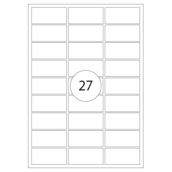 Bluepixel Equipamentos e Serviços Informáticos Lda | Etiquetas Transparentes Mate 063,5x029,6mm - 675 un, Pasta de 25 folhas Neutral Transparentes