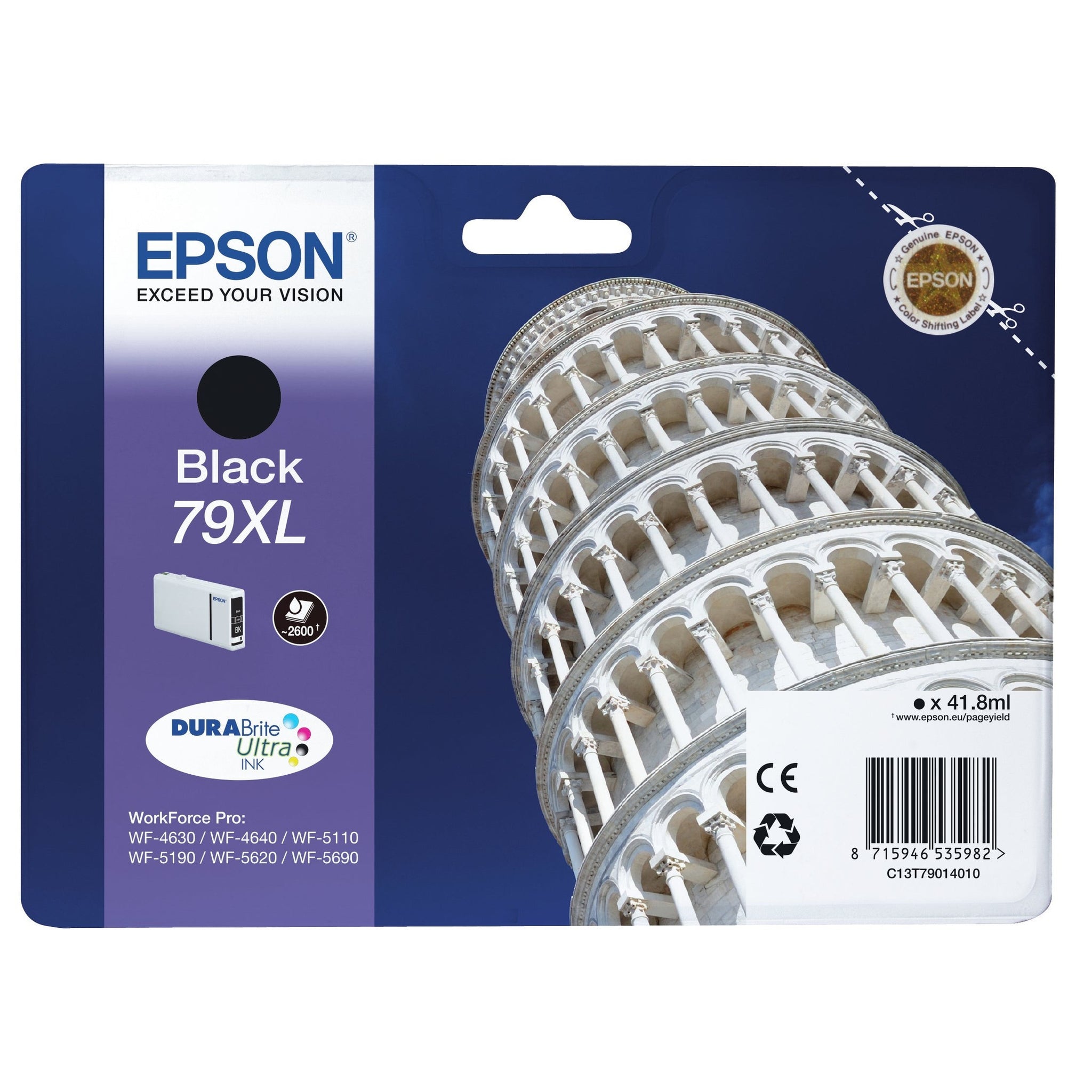 Cartucho de Tinta EPSON 79XL Preto Alta Capacidade 41.8ml - 2.600 páginas Epson