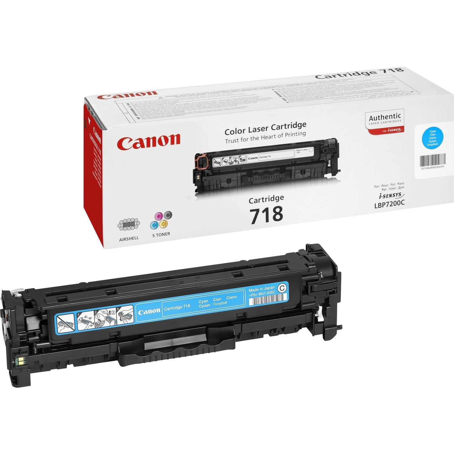 CANON 718 toner cartridge cyan standard capacity 2.900 pages 1-pack Canon