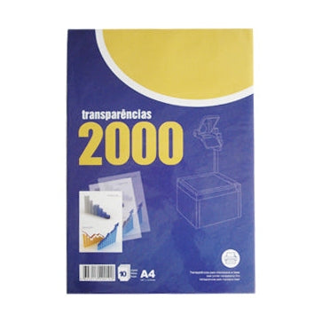 Folhas de transparência Laser e Copier A4 da marca Neutral, pacote com 10 folhas para impressoras e copiadoras.