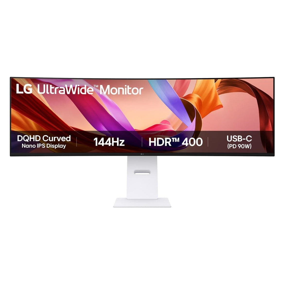 LG UltraWide 49U950A-W - Monitor LED - curvo - 49" - 5120 x 1440 Dual Quad HD @ 144 Hz - Nano IPS - 1000:1 - DisplayHDR 400 - 1 ms - 2xHDMI, DisplayPort, USB-C - altifalantes