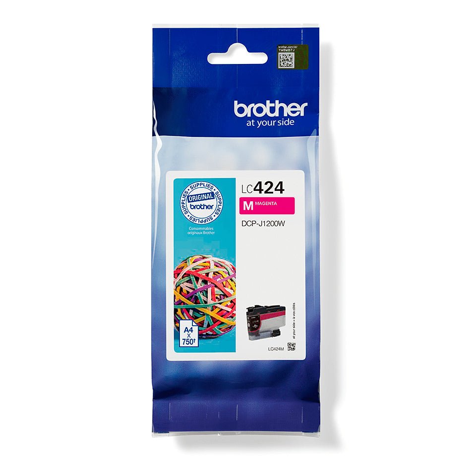 Tinta Brother LC424M para Mini19 Biz-SL - Cor Magenta Brother