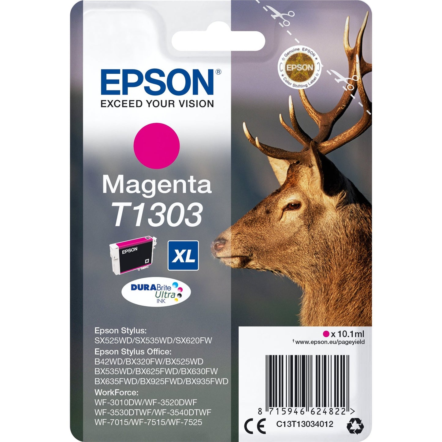 Tinteiro EPSON T1303 Magenta XL Stylus B42,BX320/5x5/625/630/9x5,SX5x5/620 & WF-3010/3520/3540/7x15