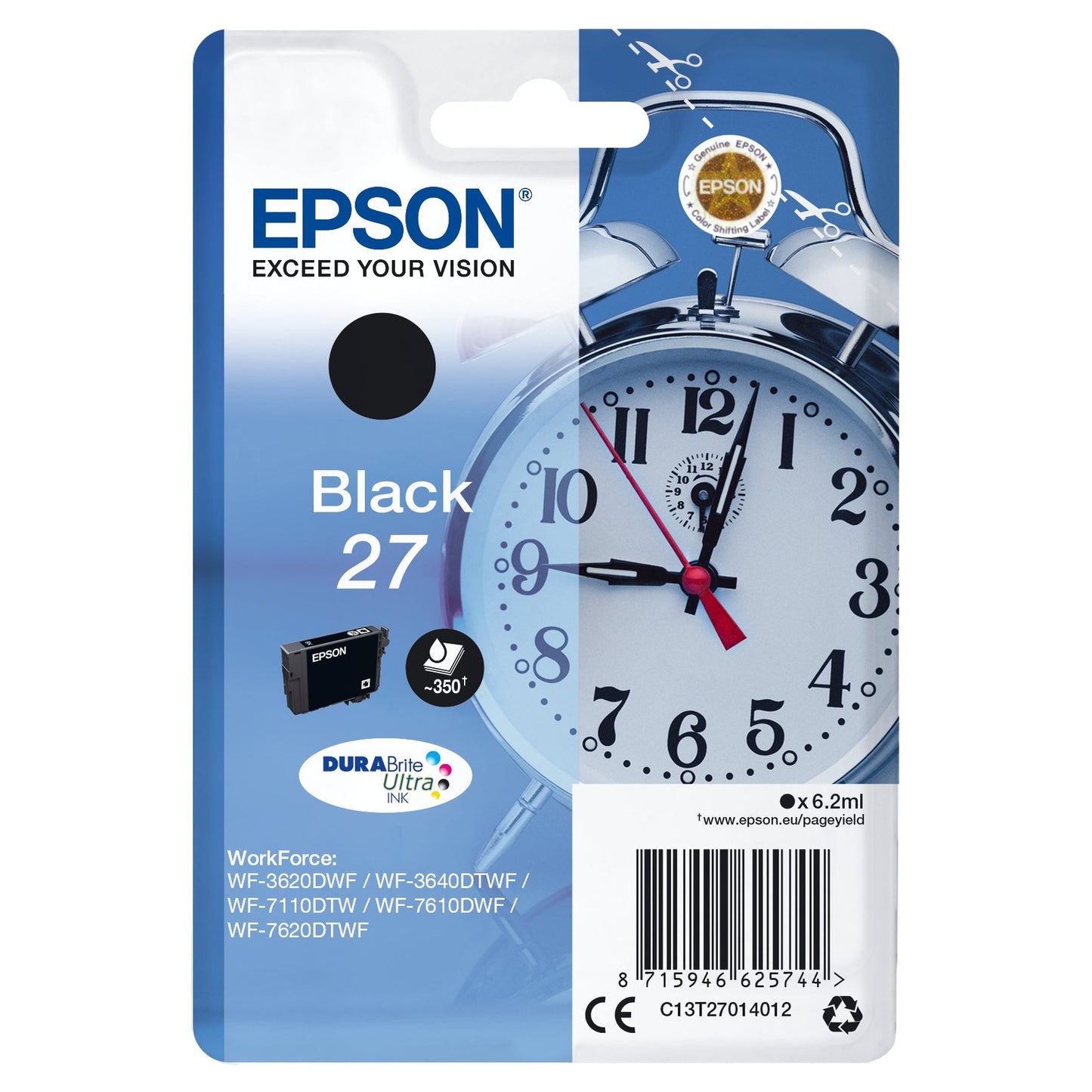 Tinteiro EPSON 27 Preto - WF36xx/7110/7210/76xx/77xx