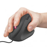 Mouse gamer vertical Trust GXT 144 REXX, ergonômico e preciso, ideal para jogos, com design vertical para maior conforto.