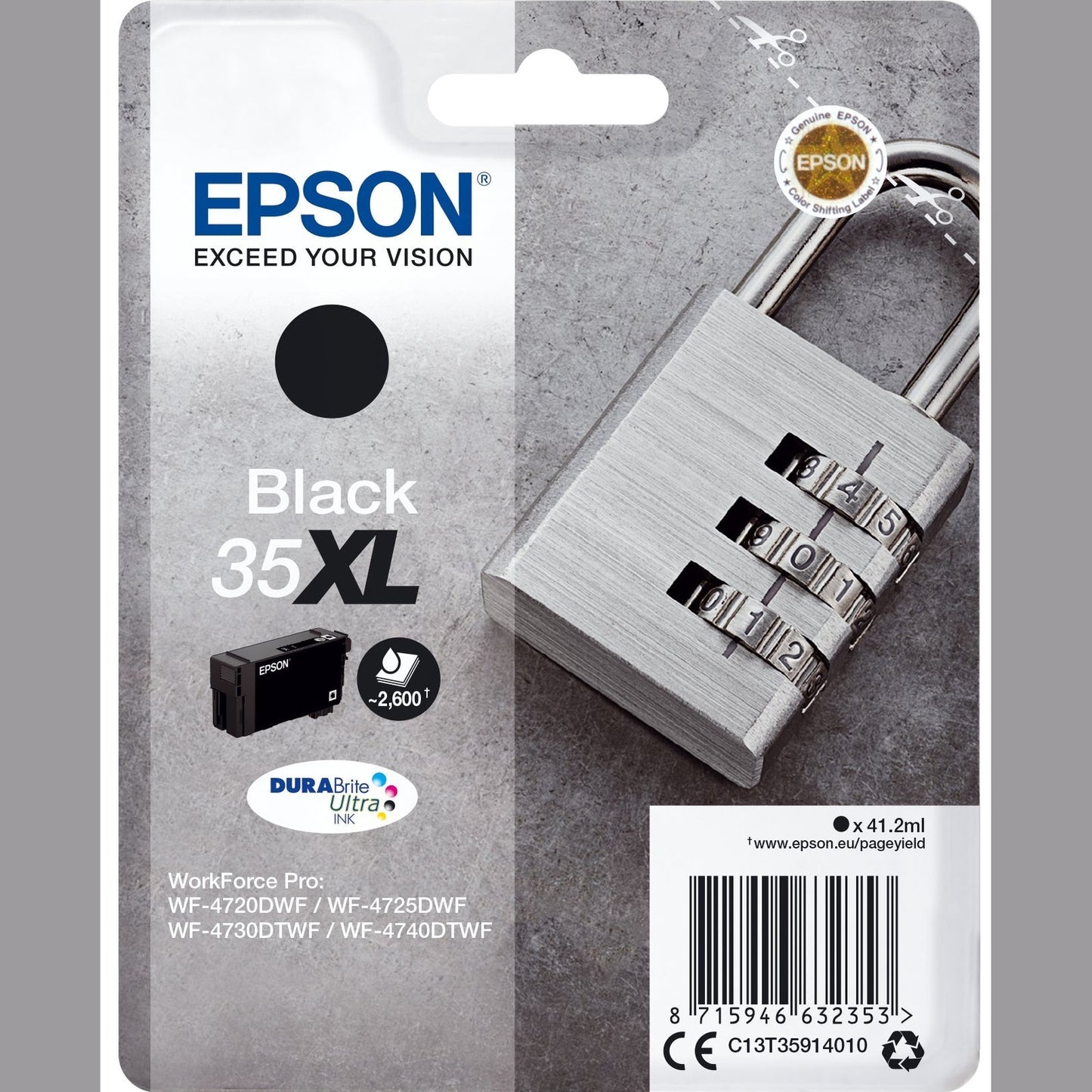 Tinteiro EPSON 35 Preto XL para WorkForce Pro WF-4720/4725 Epson