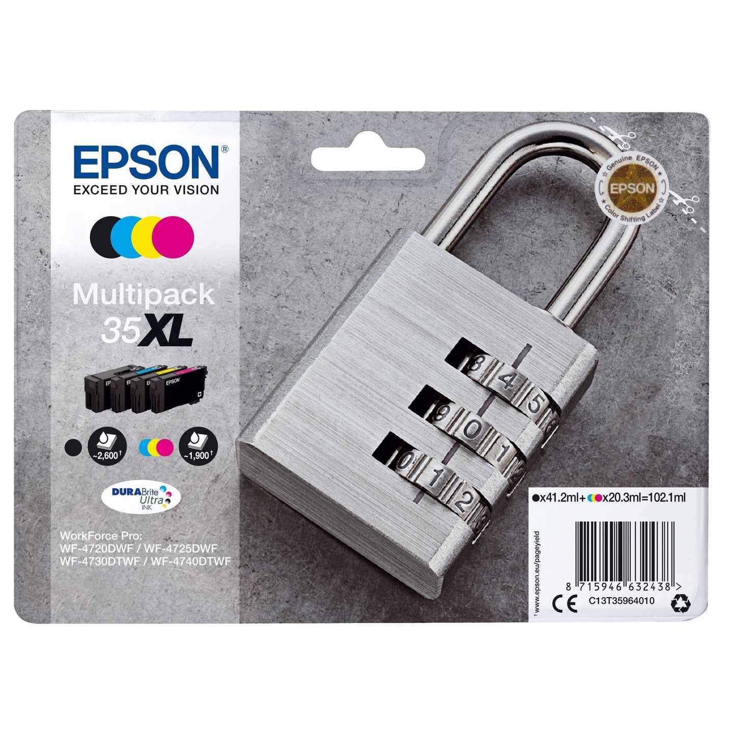Tinteiro EPSON 35 Multipack XL 4 Cores para WF-47xx Epson