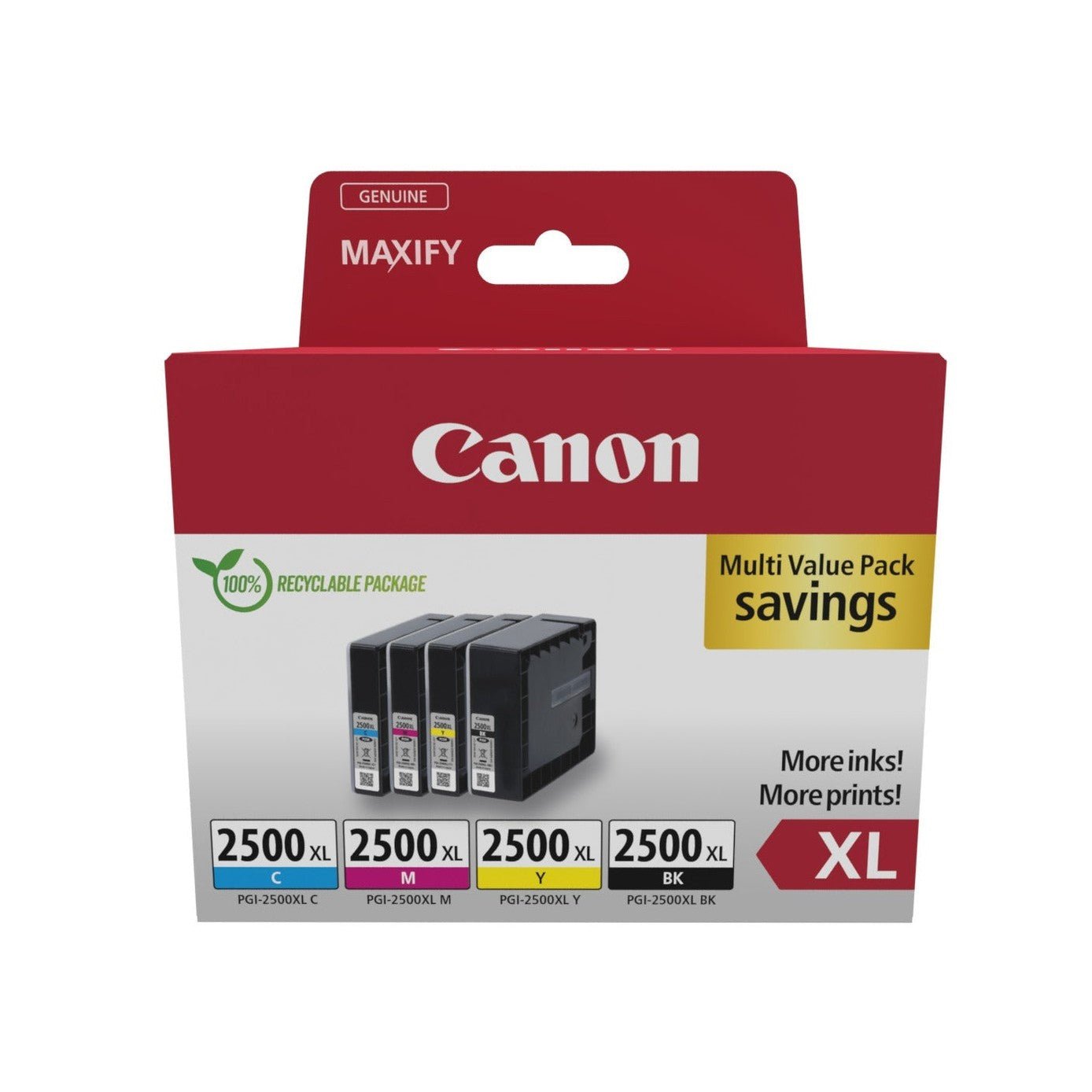 Cartucho de Tinta Canon PGI-2500XL Preto, Colorido e Multi Canon
