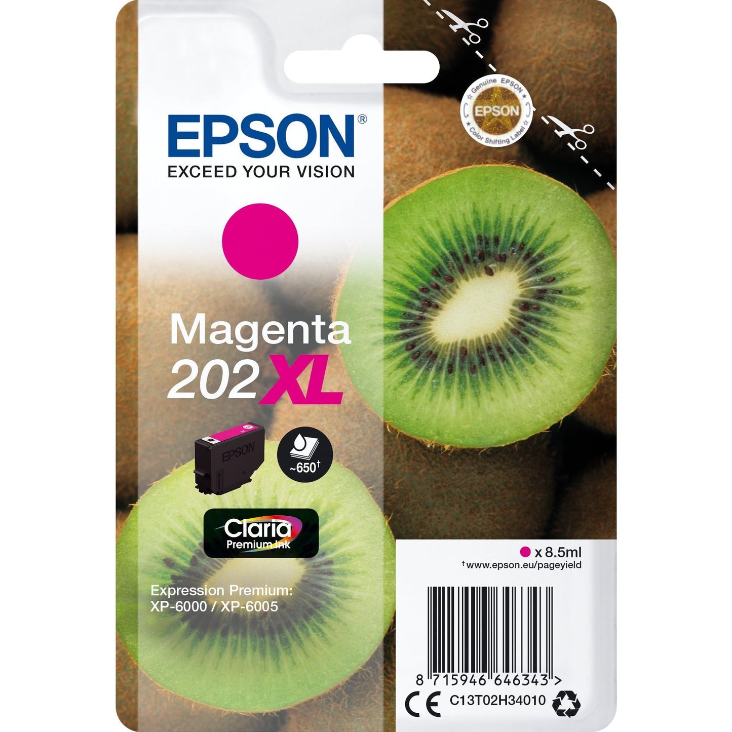 Tinteiro Epson 202 Magenta XL para XP-600x/610x | Impressão de Qualidade Epson