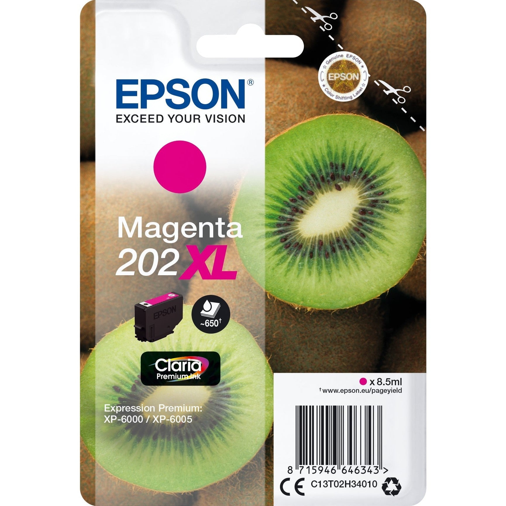 Tinteiro Epson 202 Magenta XL para XP-600x/610x | Impressão de Qualidade Epson